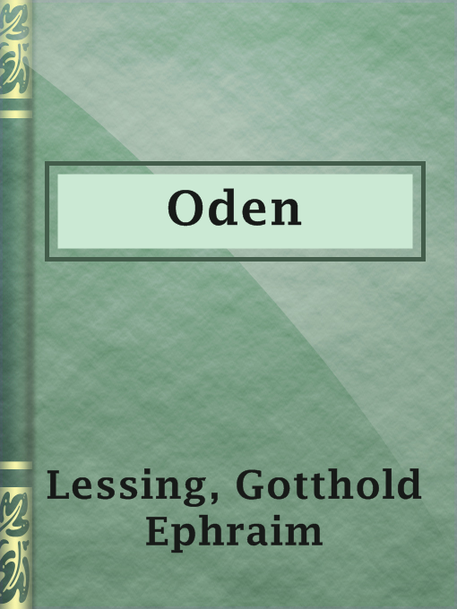 Title details for Oden by Gotthold Ephraim Lessing - Available